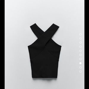 Zara knit top with cross straps